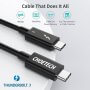 Choetech A3009 Thunderbolt3 Passive Cable 5k/60hz 40gbps 0.8m Black