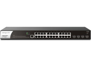 DrayTek VigorSwitch P2282X, L2+ Managed 24-Port POE+ Gigabit Switch, 4 x 10Gbps SFP+ Ports and Power Redundancy, IPv6, Rack Mountable