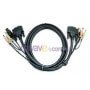 ATEN 2L-7D03UD USB DVI-D Dual Link KVM Cable with Audio - 3.0m