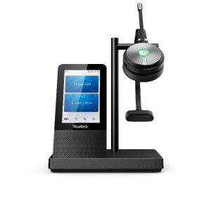 Yealink Wh66 Dual Uc Dect Wirelss Headset With Touch Screen Workstation, Busylight On Headset, Leather Ear Cushions, Multi-devices Connection