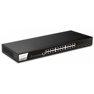 Draytek Vigorswitch G2280x L2+ Managed Gigabit Switch With 4 X 10gbe Sfp+ Slots, 24 X Gbe Ports, And 1 X Console Port