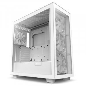 NZXT H7 V1 Elite Tempered Glass Mid-Tower E-ATX Case - White