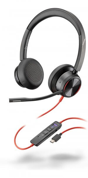 Hp 8x225aa Poly Blackwire 8225 Ms , Stereo Usb-c Corded Headset , Anc , Inc Usb-a Adaptor