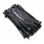 8ware Cabac 200mm X 2.5mm (4') Bag Of 100 Pack Uv Resistant Wide Nylon Zip Cable Ties Black ~cbc-ct196bk-ld