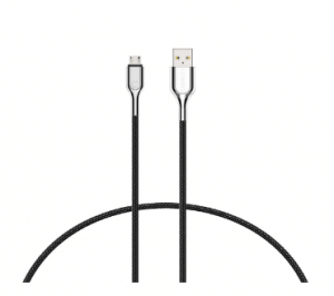 Cygnett Armoured Micro-usb To Usb-a Cable (1m) - Black (cy2672pccam), Support 2.4a/12w Fast Charging, Durability And Superior Scratch Resistance