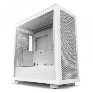 NZXT H7 V1 Flow Tempered Glass Mid-Tower E-ATX Case - White CM-H71FW-01