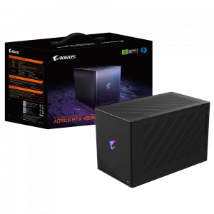 GIGABYTE AORUS RTX 4090 GAMING BOX eGPU, WATERFORCE All-in-One Cooling System, Thunderbolt 3, GV-N4090IXEB-24GD External Graphics Card