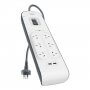 Belkin Bsv604au2m 6 Outlet Surge Protector With 2m Cord With 2 Usb Ports (2.4a), 2yr Wty, $30k Cew