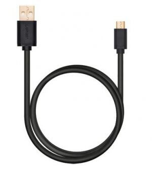 Ugreen 10836 Black Us125 Micro Usb2.0 Male To Usb Male Cable Gold-plated 1m Black