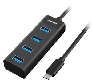 Mbeat Usb-c To 4-port 3.0 Hub - Black