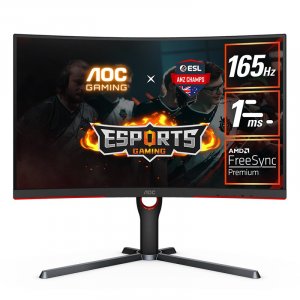 AOC CQ27G3S 27" 165Hz QHD 1ms HDR FreeSync Premium Curved VA Gaming Monitor