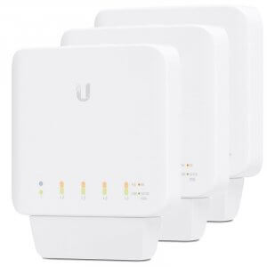 Ubiquiti Networks USW-Flex 5-Port Layer 2 Gigabit Switch w/ PoE Support - 3 Pack USW-Flex-3