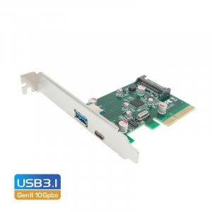 Simplecom EC312 PCI-Express PCI-E2.0 x4 TO 2 Port SuperSpeed + USB 3.1