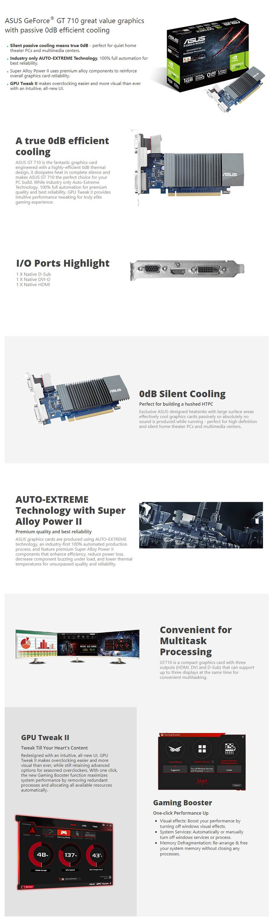 Buy Asus Nvidia Geforce Gt710 1gb Gddr5 Video Card Skycomp