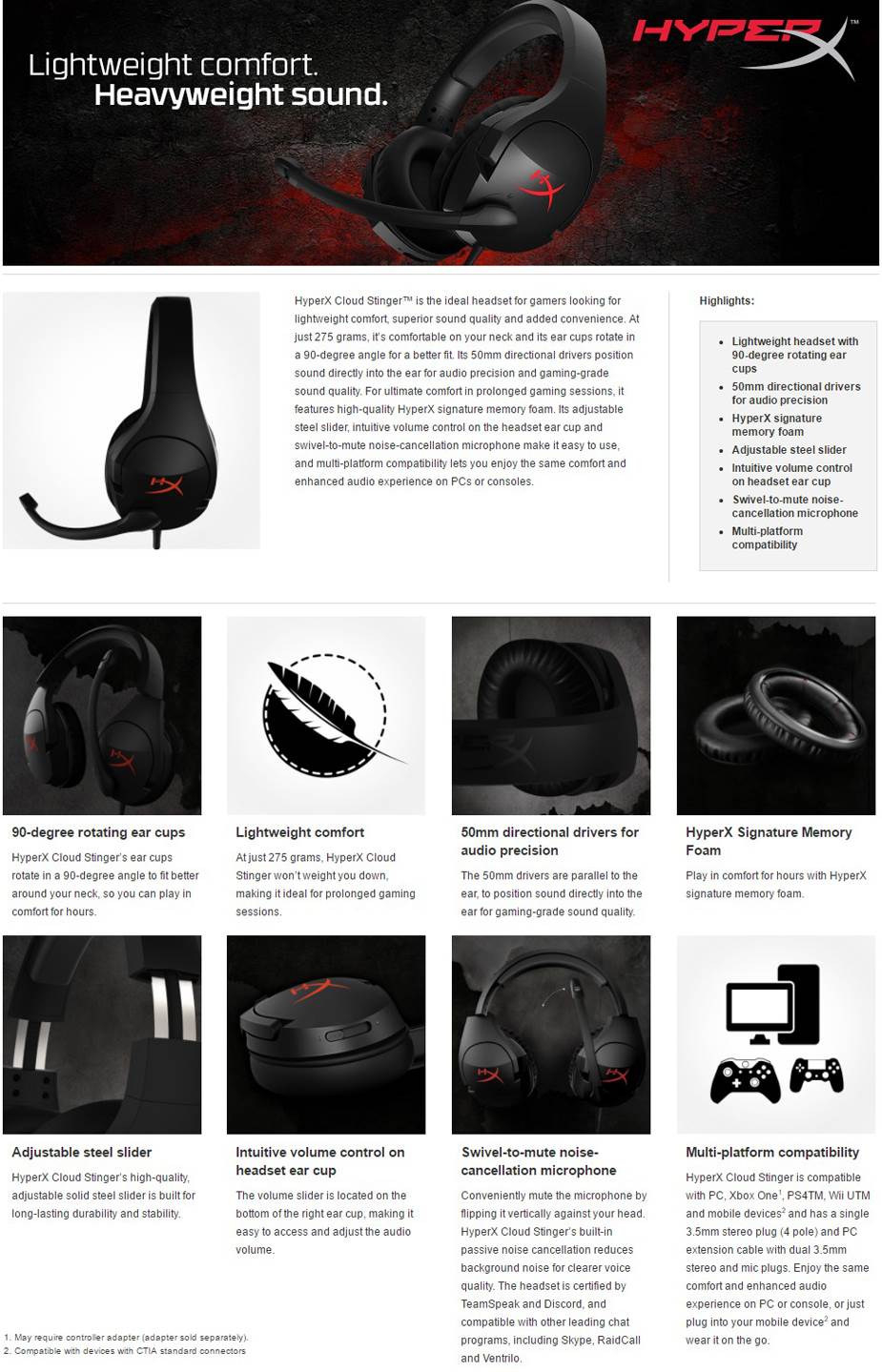 Kingston Hyperx Cloud Stinger Gaming Headset Hx Hscs Bk As Ebay Kingston Hyperx Cloud Stinger Gaming Headset Hx Hscs Bk As Ebay